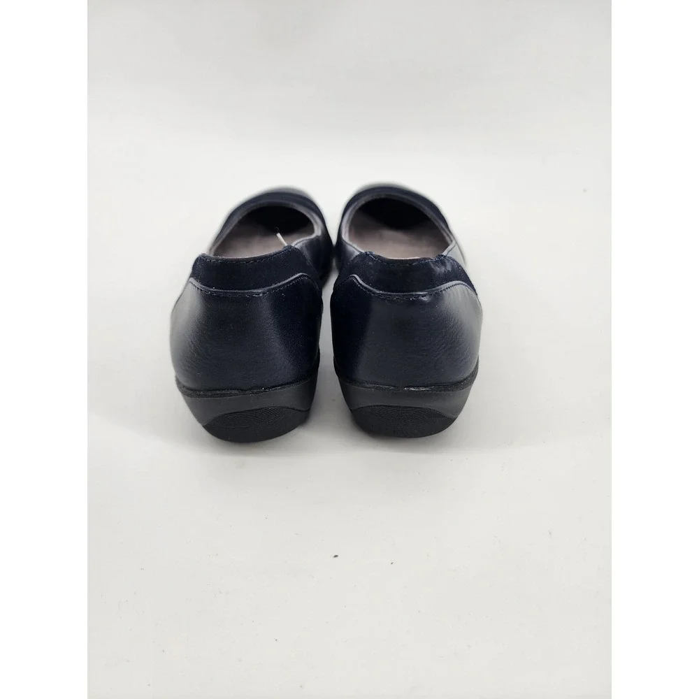 LifeStride Alchemy Womens Navy Wedge‎ Heels Memory Foam Shoes